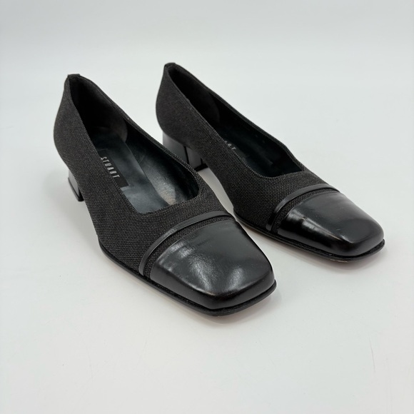 Stuart Weitzman Square Toe Block Heel Pump Size 8B - Picture 5 of 10